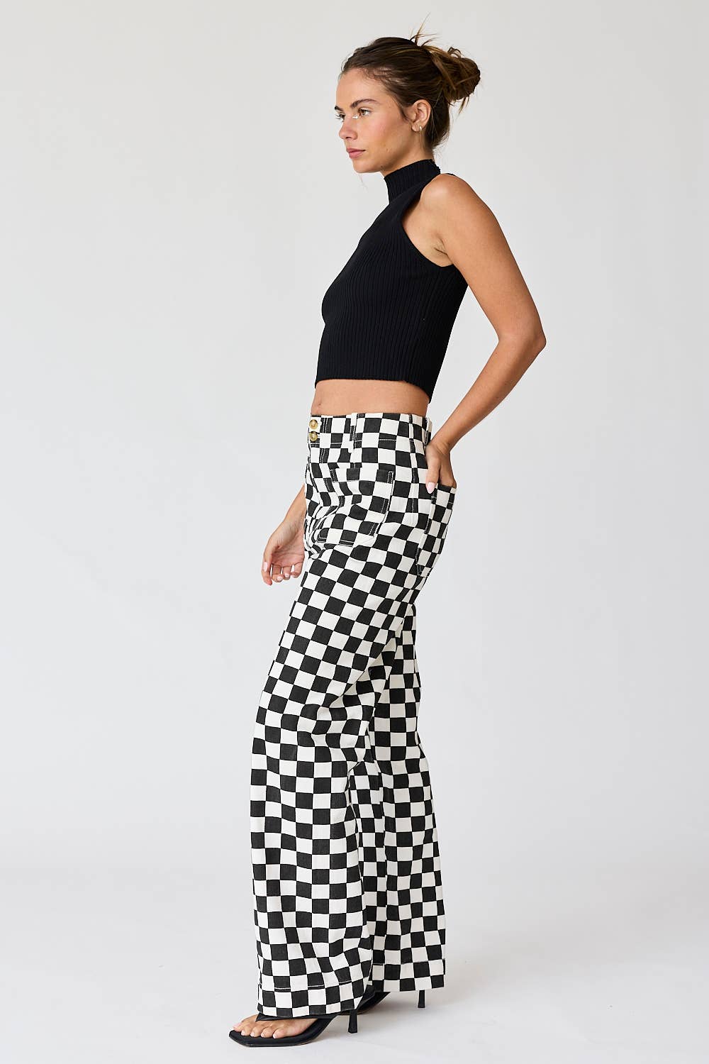 Papermoon - Wholesale Pants - Women's - PP16140-4 - Demi Checkered Bottoms w Elastic Band13