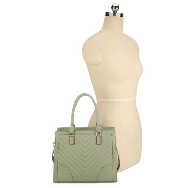 KAYLA+AVA - Wholesale Satchel - Women's - ATHENA CHEVRON SATCHEL1