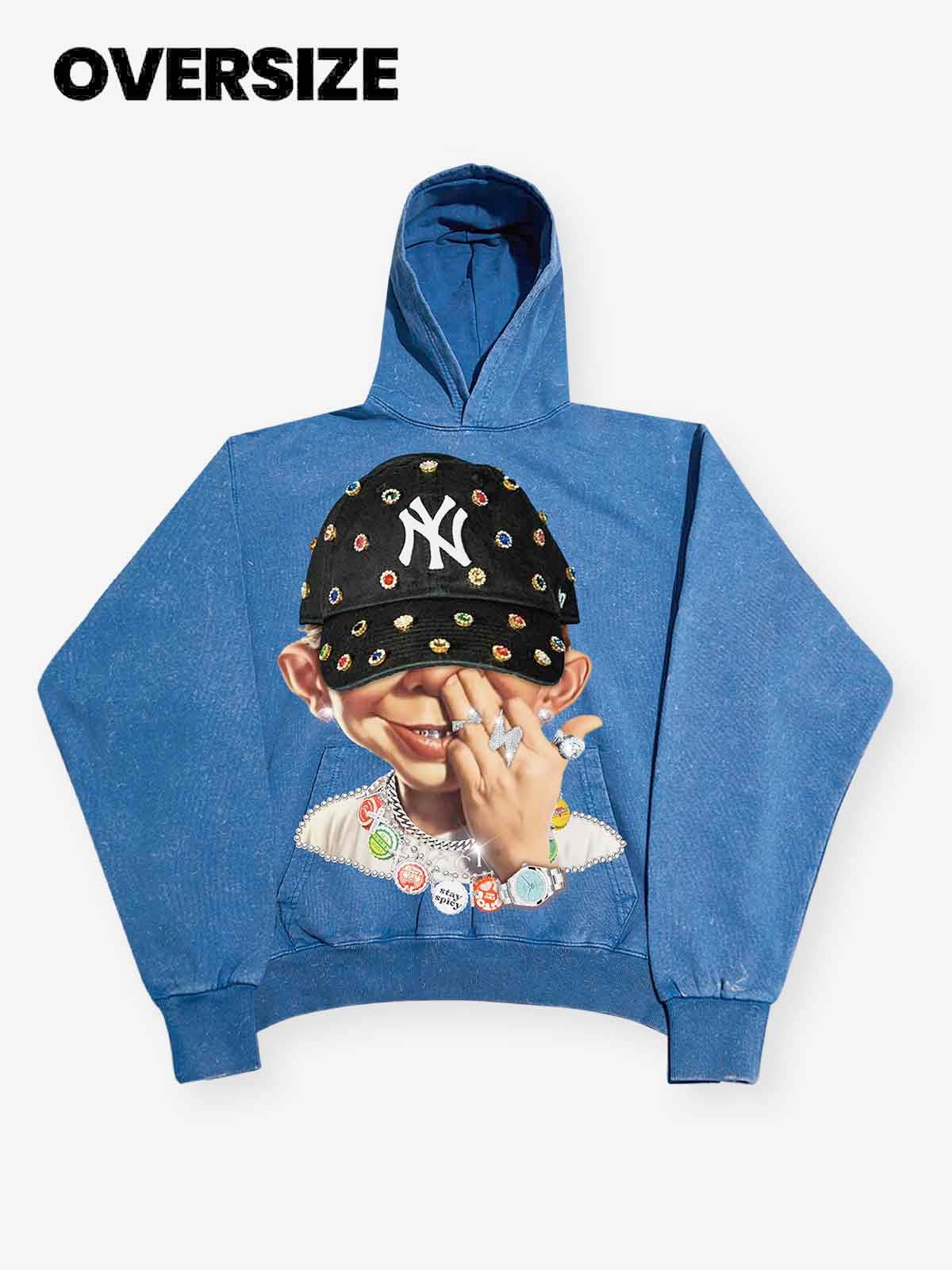 NOISSEY - Vendita all'ingrosso Felpa con cappuccio - Unisex - Felpa con cappuccio personalizzata alla moda Hip-Hop di alta qualità Bad Boy2