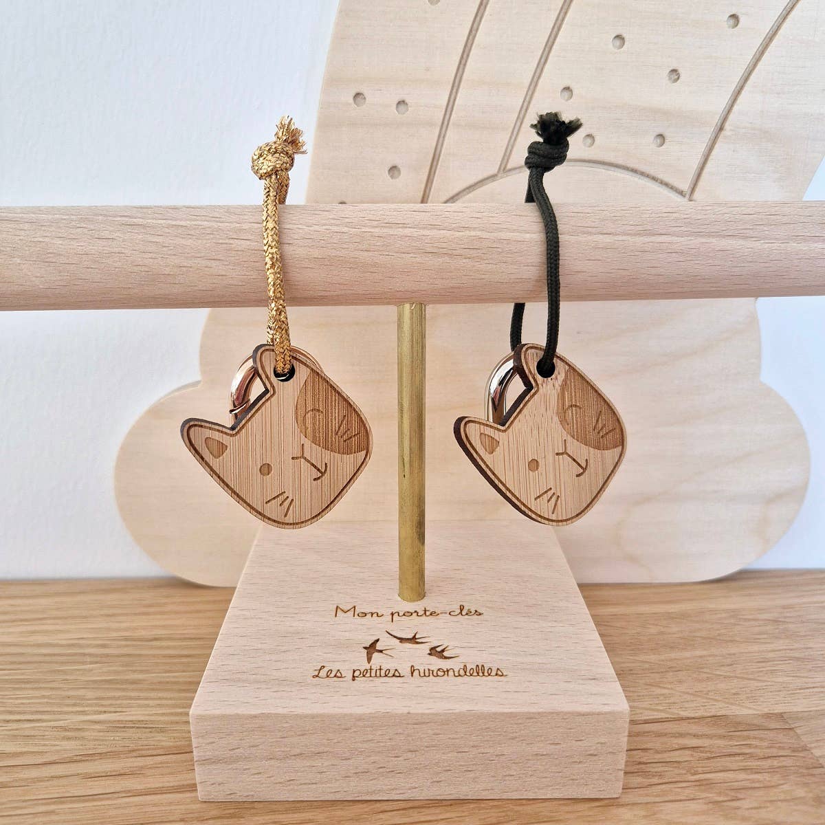 Les Petites Hirondelles - Wholesale Keychain - Unisex - Wooden keychain - Cat4