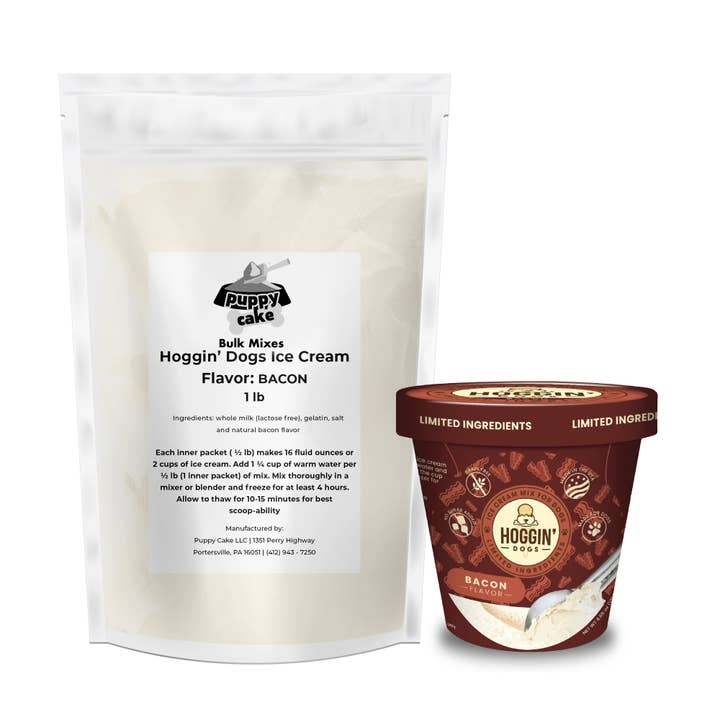Puppy Cake LLC - Wholesale Pet Treats - Dog - Bulk Hoggin' Dogs Ice Cream Mix - 1lb. Bag