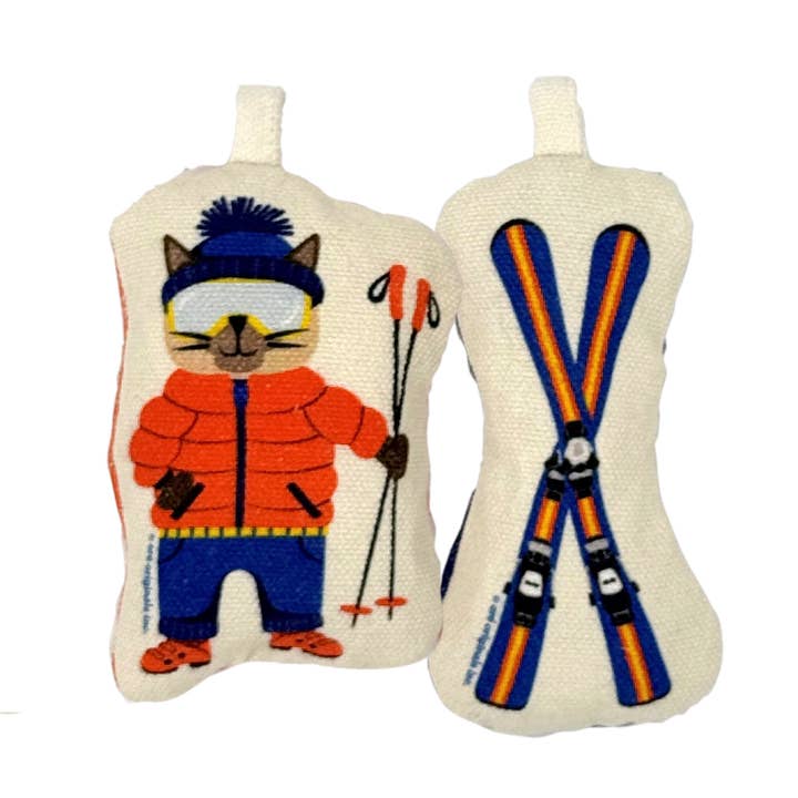 Go Kitty Go Cat Toy Set | Ski Kitty for wholesale by Speckle and Spot by Ore’ Originals