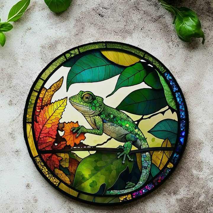 Fernville Creations - Wholesale Coasters - Chameleon Coaster, Rain Forest Decor, Nature Lover Gift6