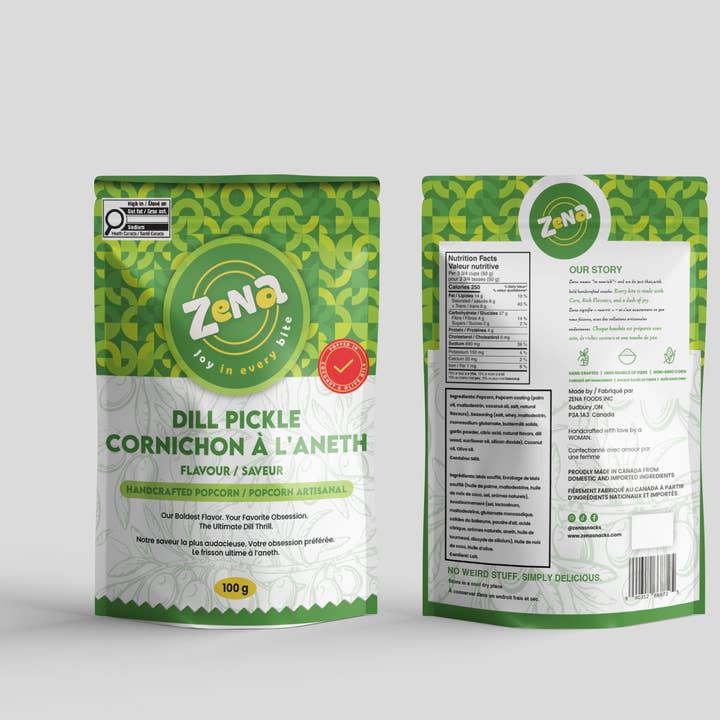 Dill Pickle Cornichon A L'Aneth for wholesale by Zena Snacks