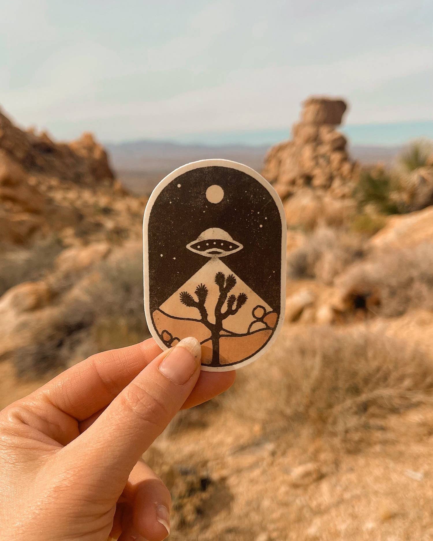 Amber Morgan - Wholesale Sticker - UFO Over Joshua Tree Matte Vinyl Sticker1