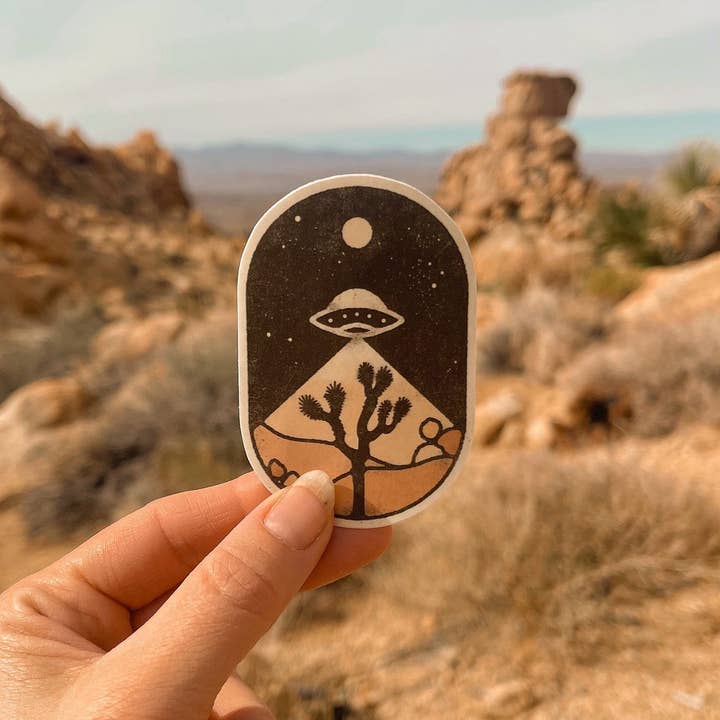 Amber Morgan - Wholesale Sticker - UFO Over Joshua Tree Matte Vinyl Sticker1