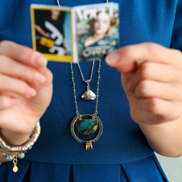 Catherine Page Jewelry - Wholesale Pendant/Charm Necklace - Simms Adjustable Pendant in Labradorite3