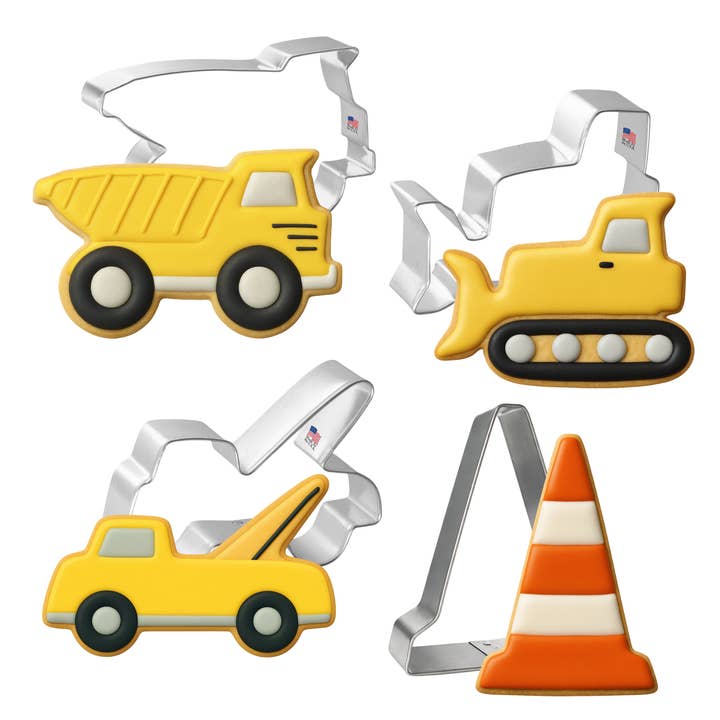 Construction Vehicles Cookie Cutter 4 Pc Set HS0430 for wholesale by CookieCutter.com