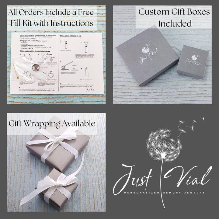 Just Vial - Wholesale Pendant/Charm Necklace - Crystal Urn Necklace - Memorial Cremation Jewelry for Ashes 7