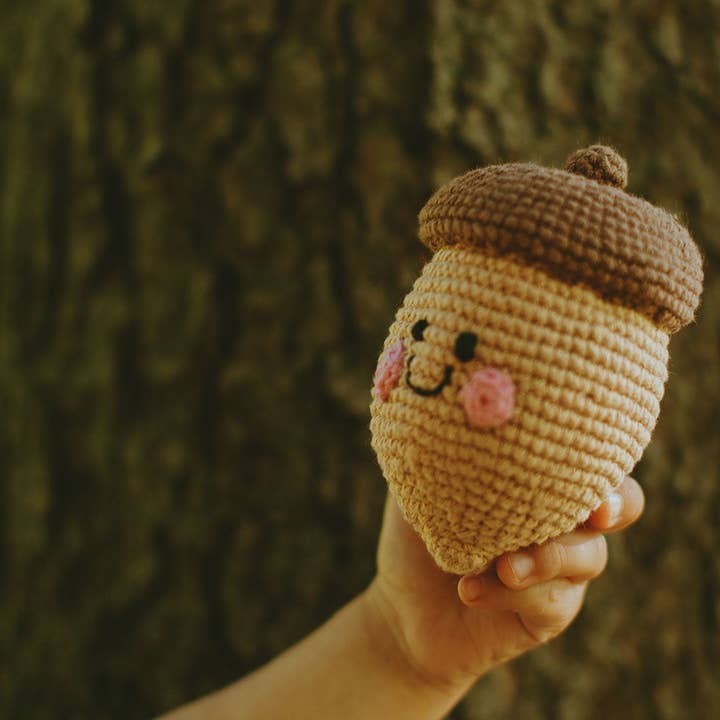 Pretend Play Food Rattle - Acorn for wholesale by PebbleChild USA