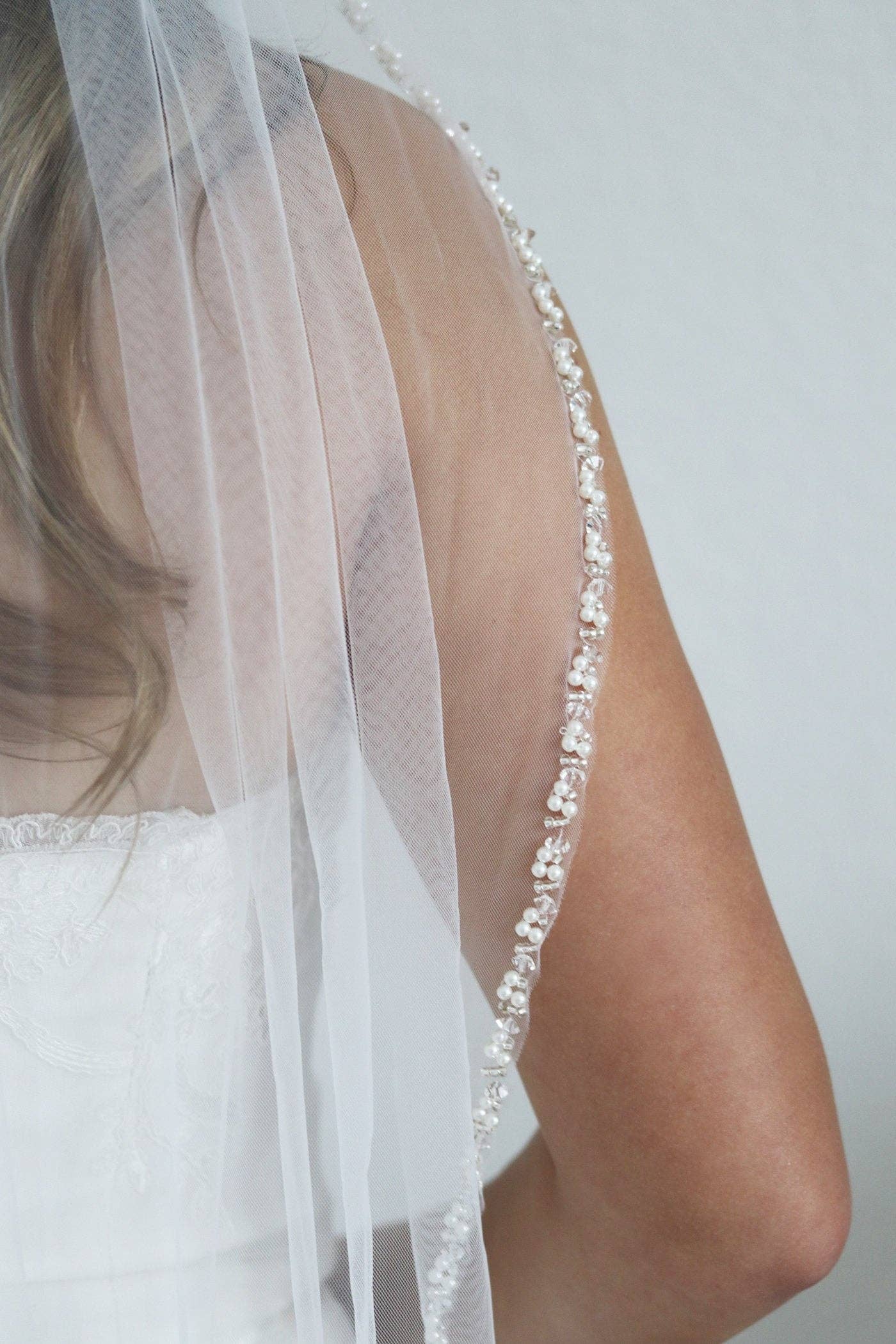 allureweddingjewelry - Wholesale Veil - Women's - Pearl Beaded Edge Wedding Veil5
