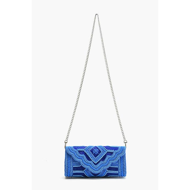 America & Beyond - Wholesale Clutch Bag - Women's - Cobalt Blue Glamour Clutch