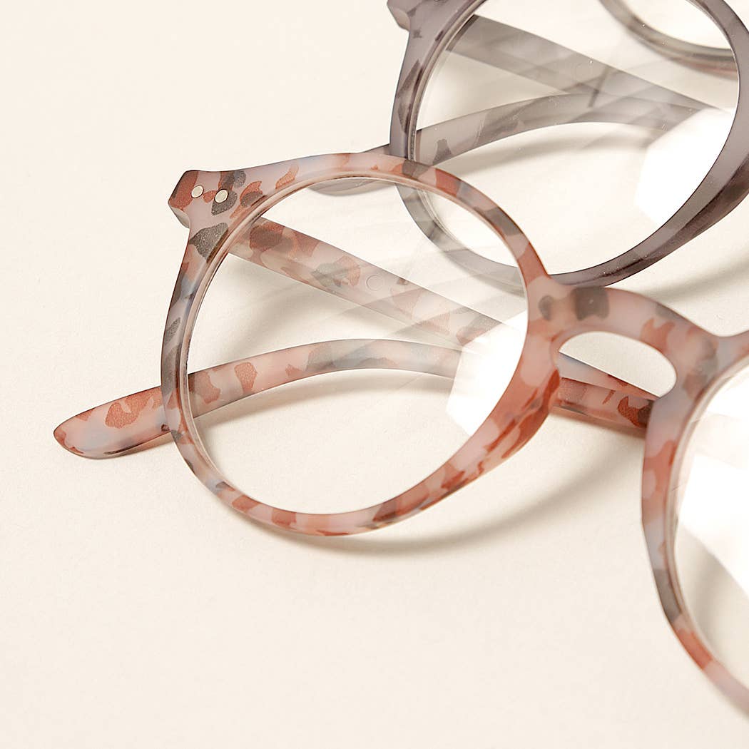 12 ASSORTEREDE FARVER Unisex Camo Mønster Runde Læsebriller for engroshandel på Faire6