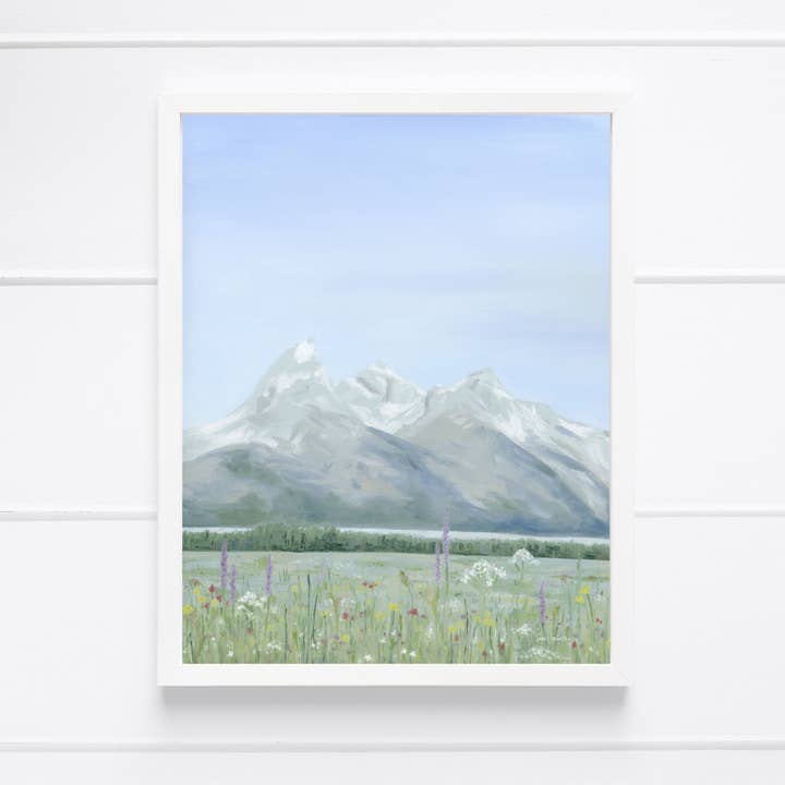 "Home" a Vertical Landscape Paint Giclee Print for wholesale by Sara Forbush Art