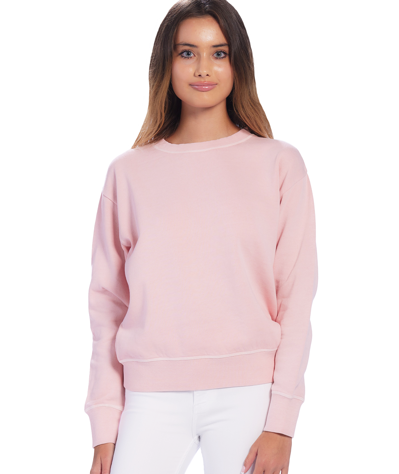 U.S. Apparel - Wholesale Sweatshirt - Women's - Ladies Garment Dyed Crew Fleece24