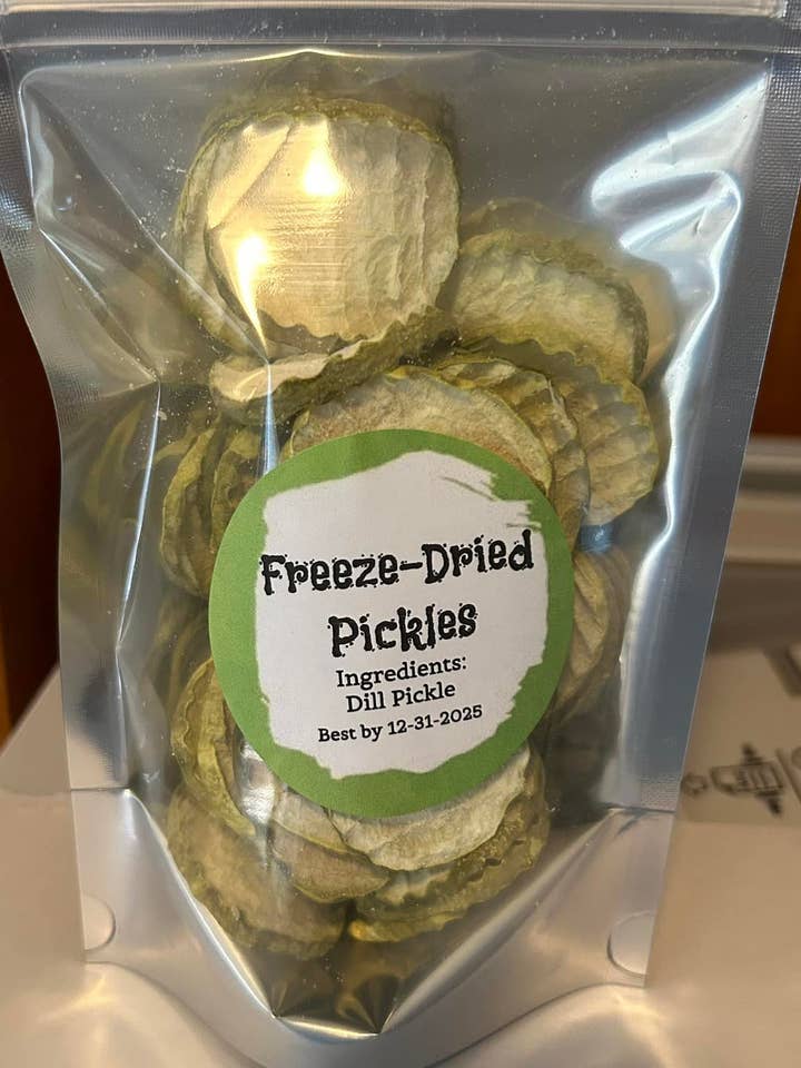 Freeze Dried Garlic Pickles for wholesale by Freeze Dried Pickle Favorites and more