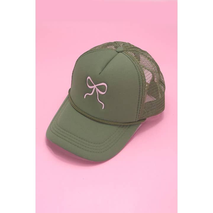 JOSSLYN by wall to wall - Vendita all'ingrosso Cappellino da camionista - Donna - CAPPELLO TRUCKER CON FIOCCO RICAMATO | 40HW7181