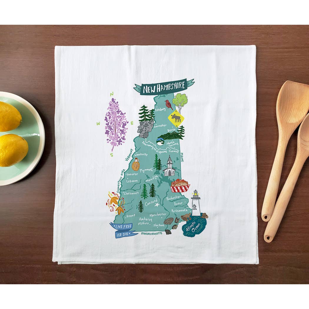 Allport Editions – Engroshandel Viskestykke – Hej USA håndklædeserie - ALLE 50 STATER HER!28