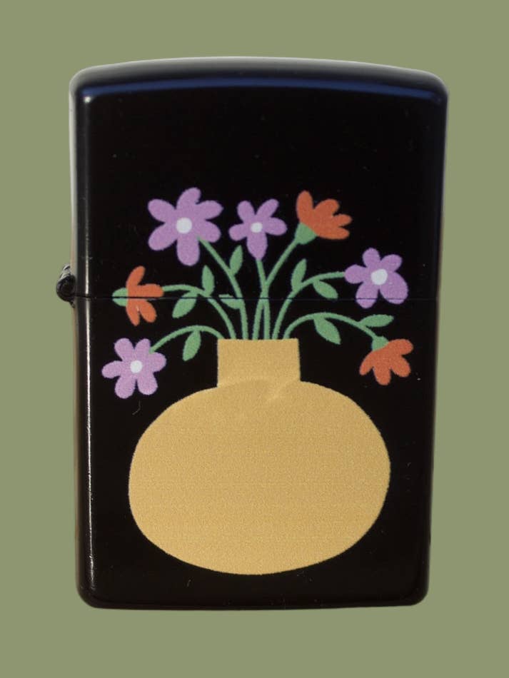 Flower Pot Refillable Lighter for wholesale by Dainty Studios