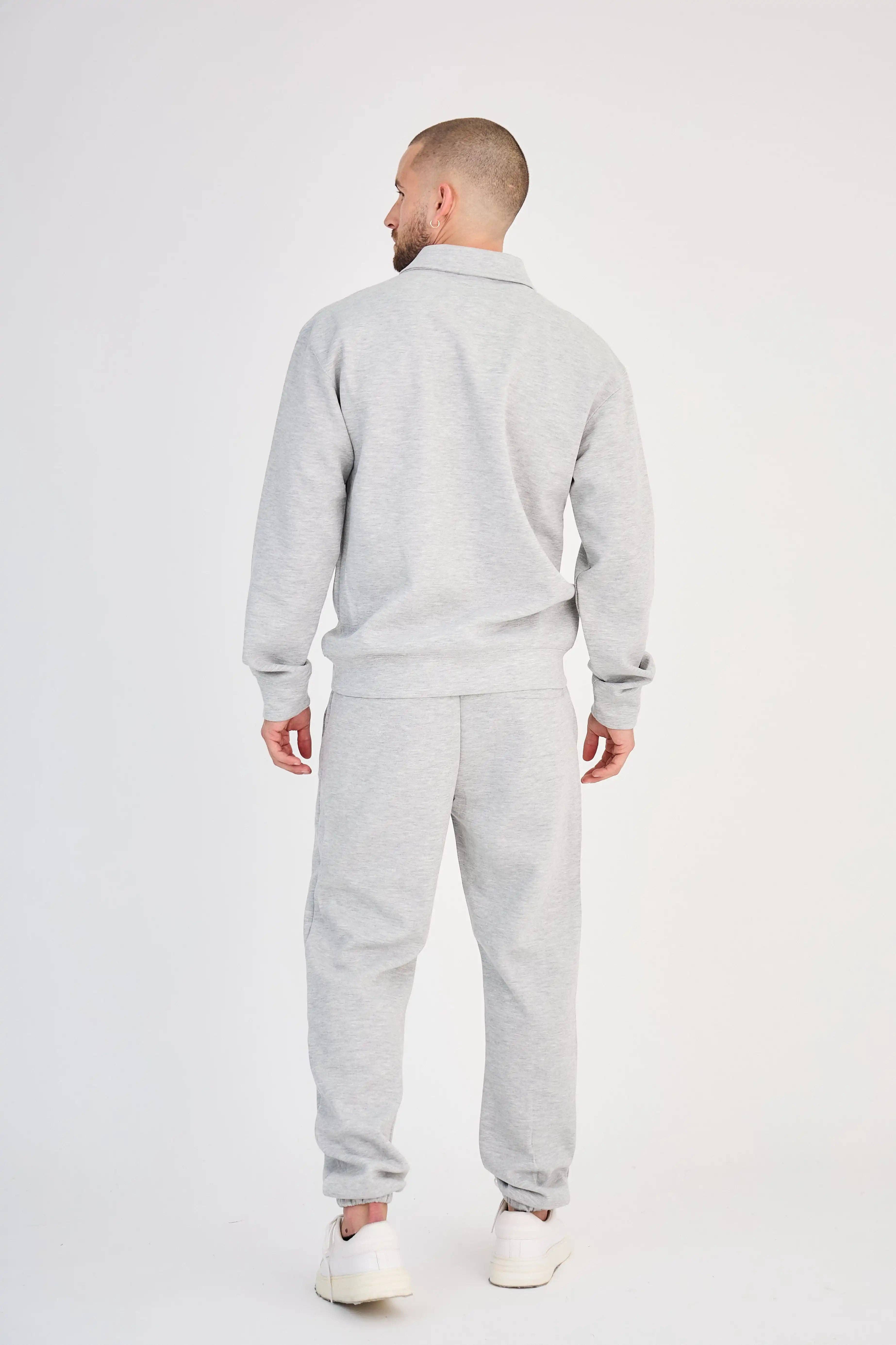 TOP MONDAY – wholesale Top & pant set (not loungewear) – Men's – Chic Heather Gray Polo Set4