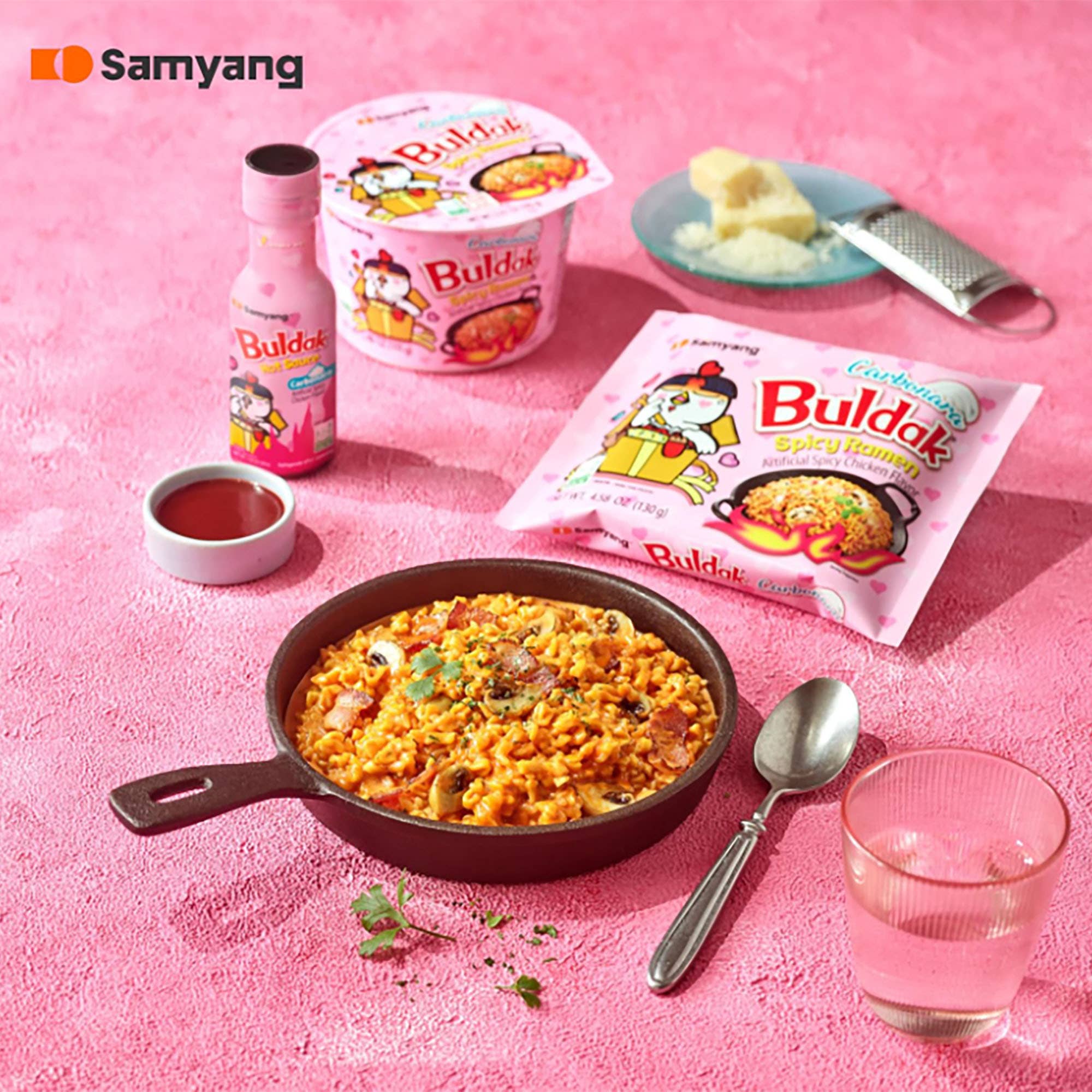 K Moitves Foods - Wholesale Ramen - Samyang Carbo Buldak Chicken Ramen Bowl-105g (Pack of 16)3