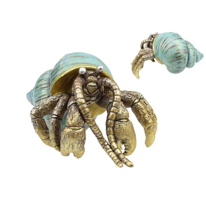 Cubby House by Malmar - Wholesale Decorative figurine - 23cm Hermit Crab Gold Decor