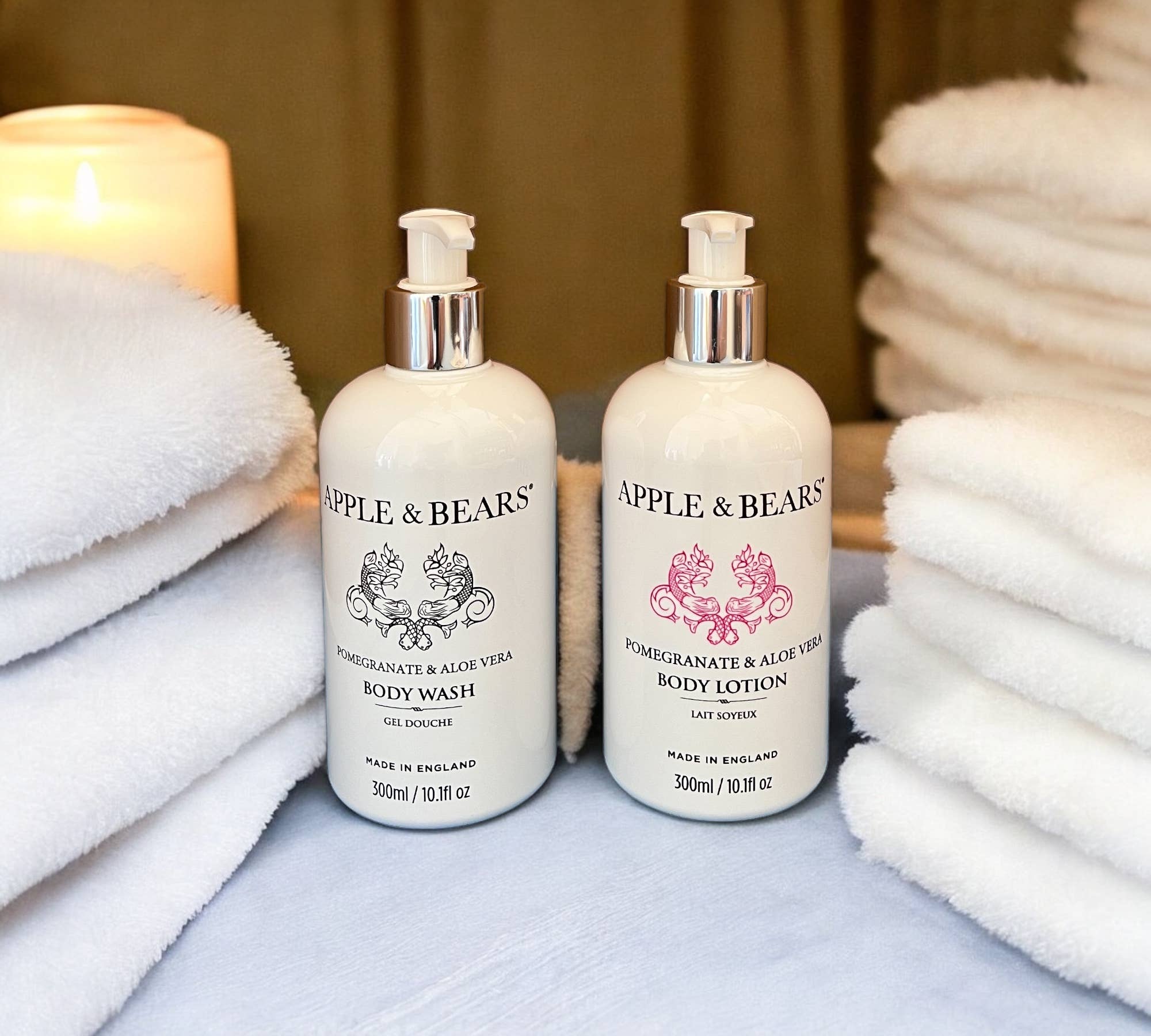 APPLE & BEARS - Vente Set de bain et corps - Coffret cadeau luxe grenade et aloe vera6