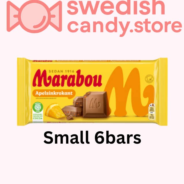 Marabou Orange Crisp Chocolate Bar 200G/0.44lb for wholesale by Swedish Candy.Store - Swedish Candy