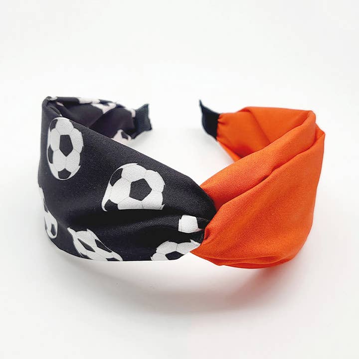 Sensibling Corp. - Wholesale Fashion Headband - Women's - Game Day Soccer Patterned Twisted Headband1