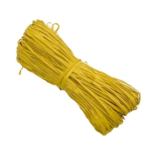Atiladecor, Artesanato Lda - Wholesale Craft Supplies - Colorful Natural Raffia - Yellow 100Grs0