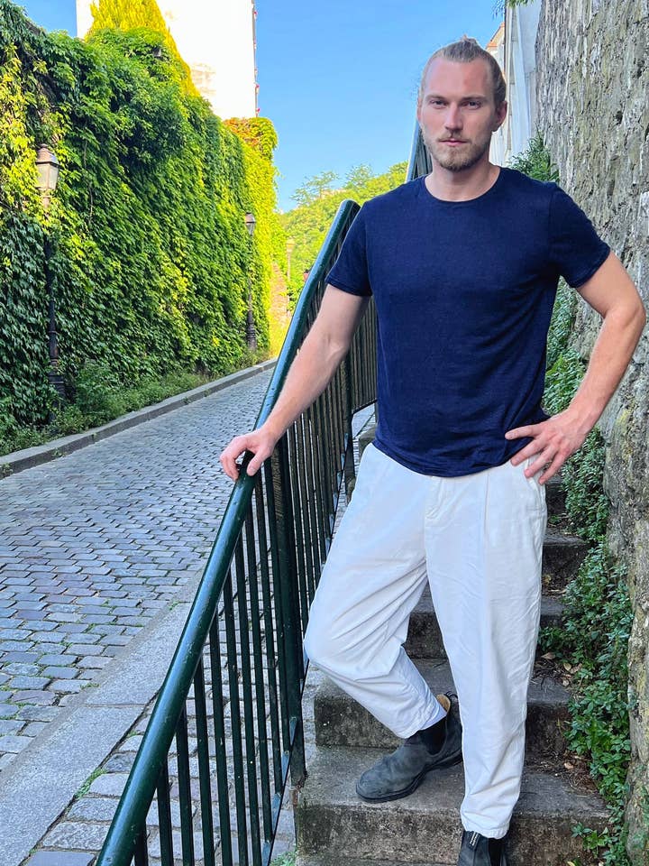 Linen T-shirt for wholesale by ERVERTE Paris