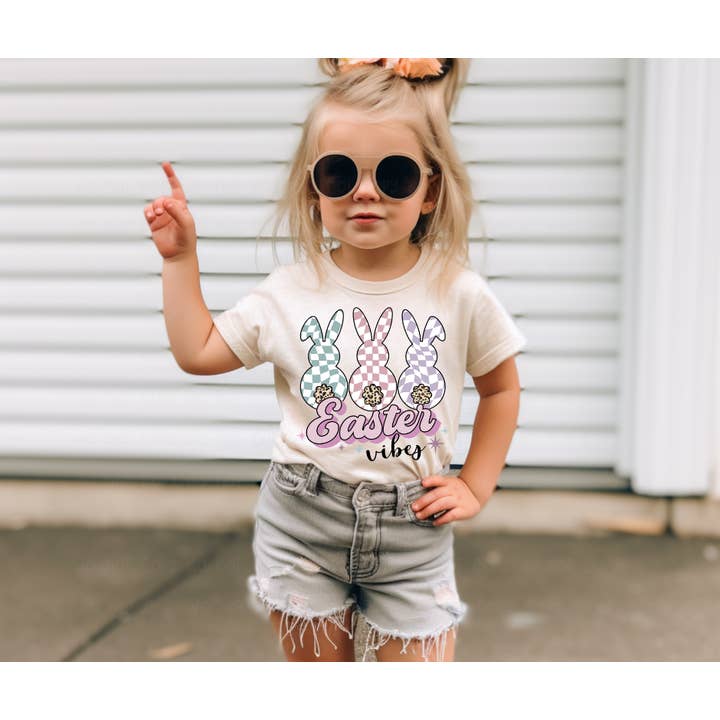 Checkered Easter Vibes - DTF Transfer for wholesale by Sassy and Sublime