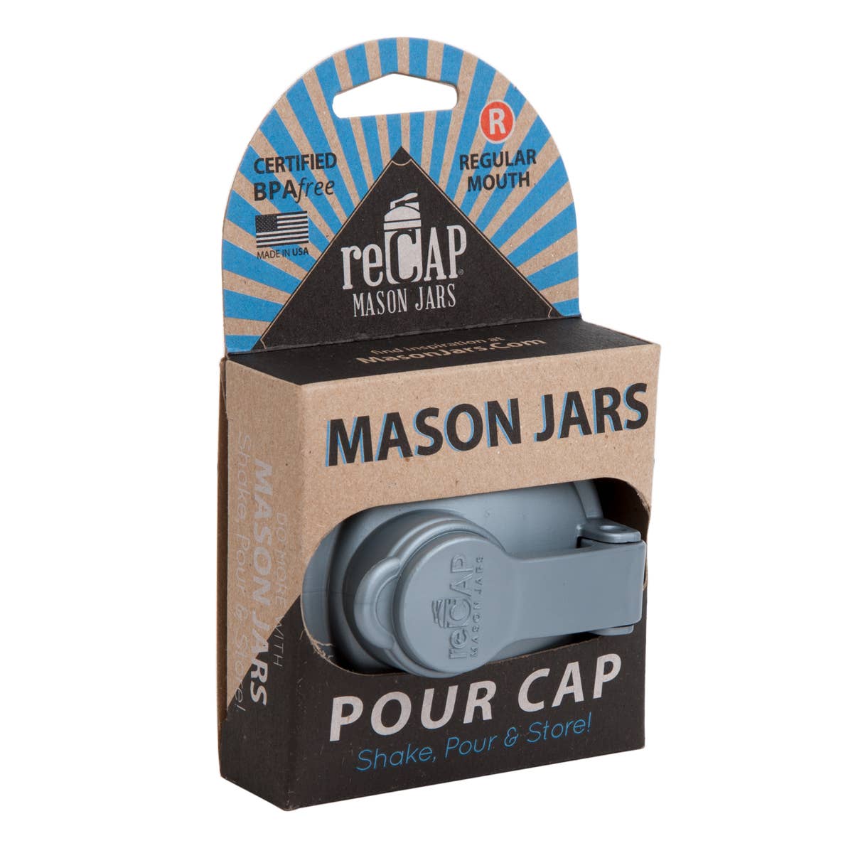 reCAP Mason Jars - Vente Couvercle de boisson - Couvercle verseur pour pot Mason, par reCAP® - Lot de 122