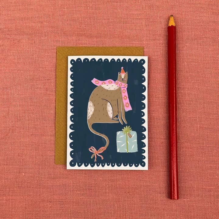 Christmas Cat – Christmas Card for wholesale by Knotty Knotty