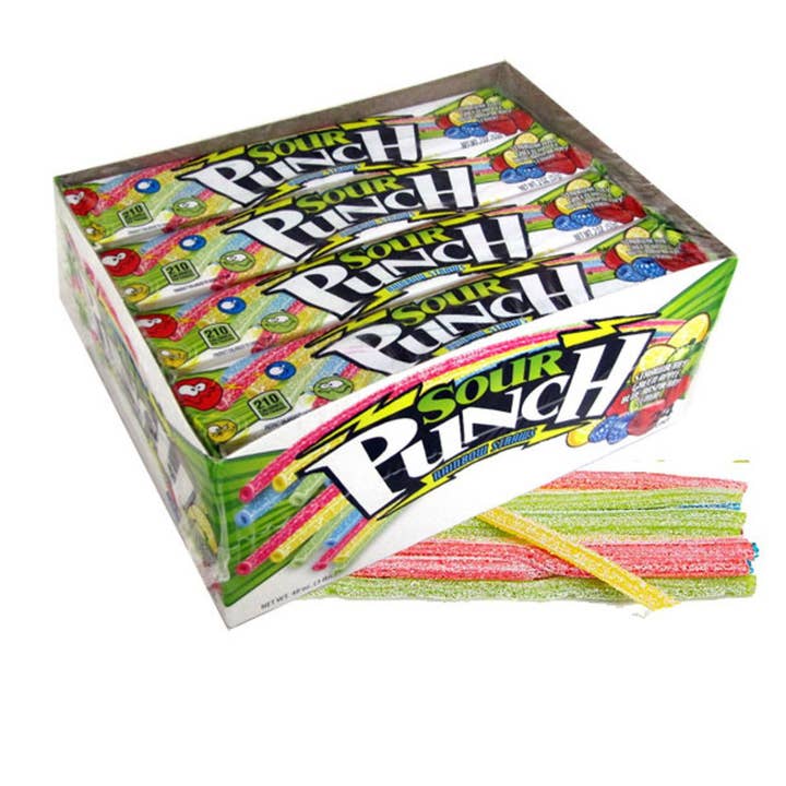 I Got Your Candy - Wholesale Gummy - Sour Punch Rainbow Straws 2oz - 24ct