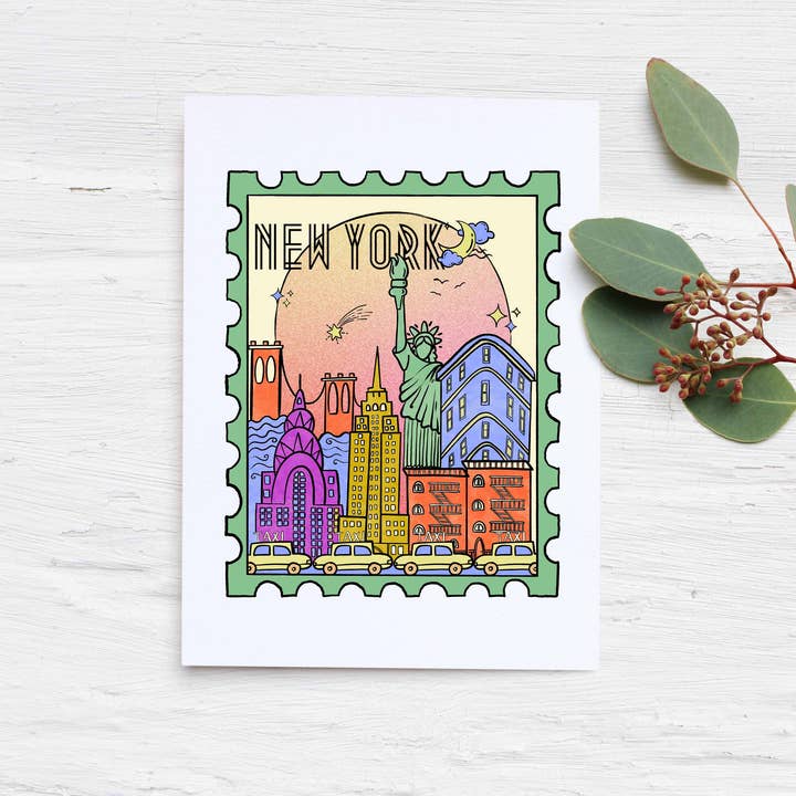 Impression d'art de New York pour la vente par Atelier Nazli Brush