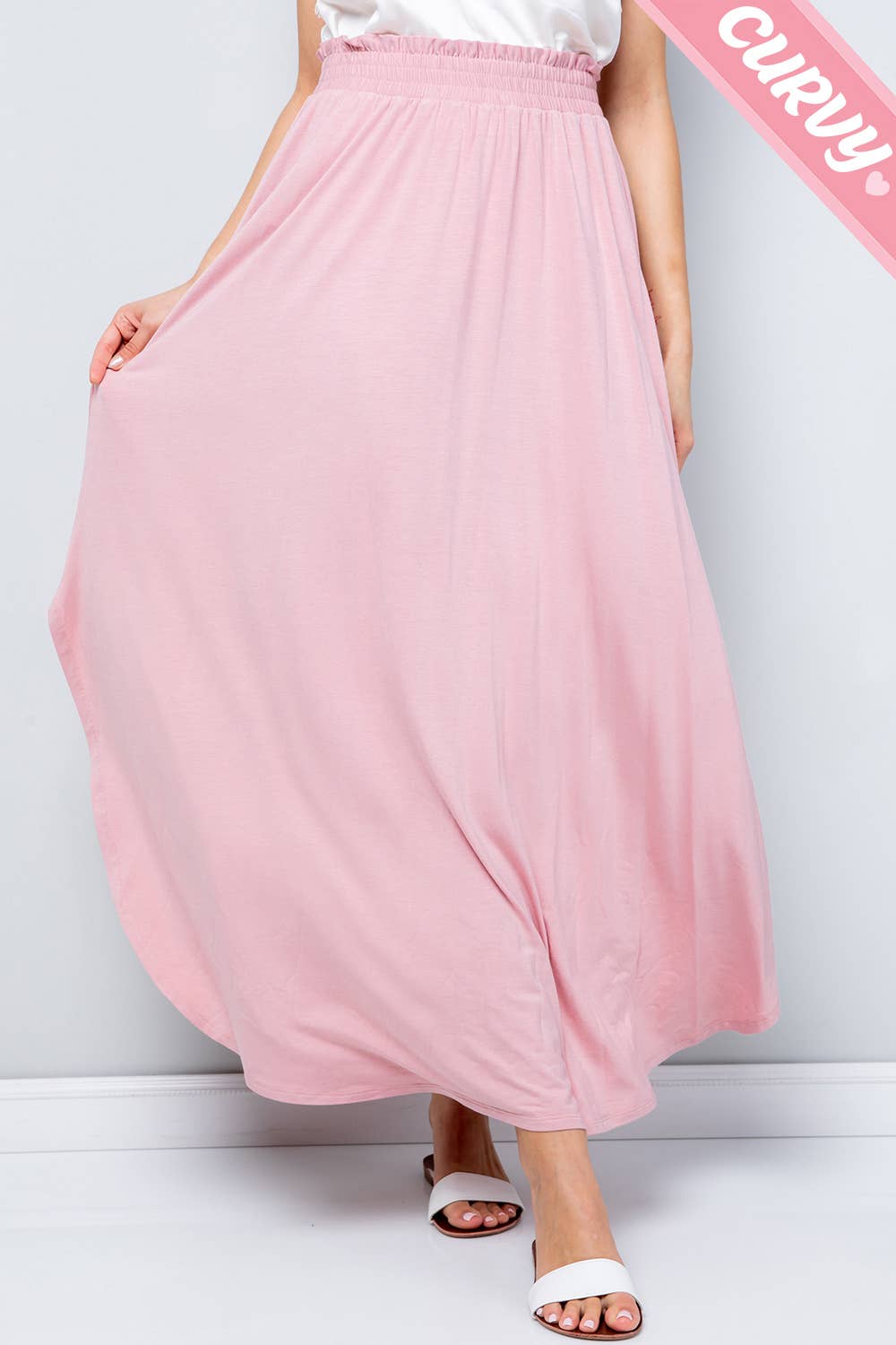 Sweet Lovely by Jen - Wholesale Skirt - Women's - PLUS SIZE KNIT JERSEY MAXI SKIRT16