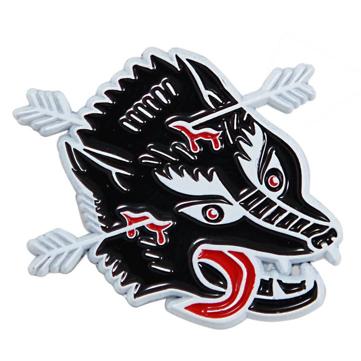 Wolf Enamel Pin for wholesale by Stuntin Goods