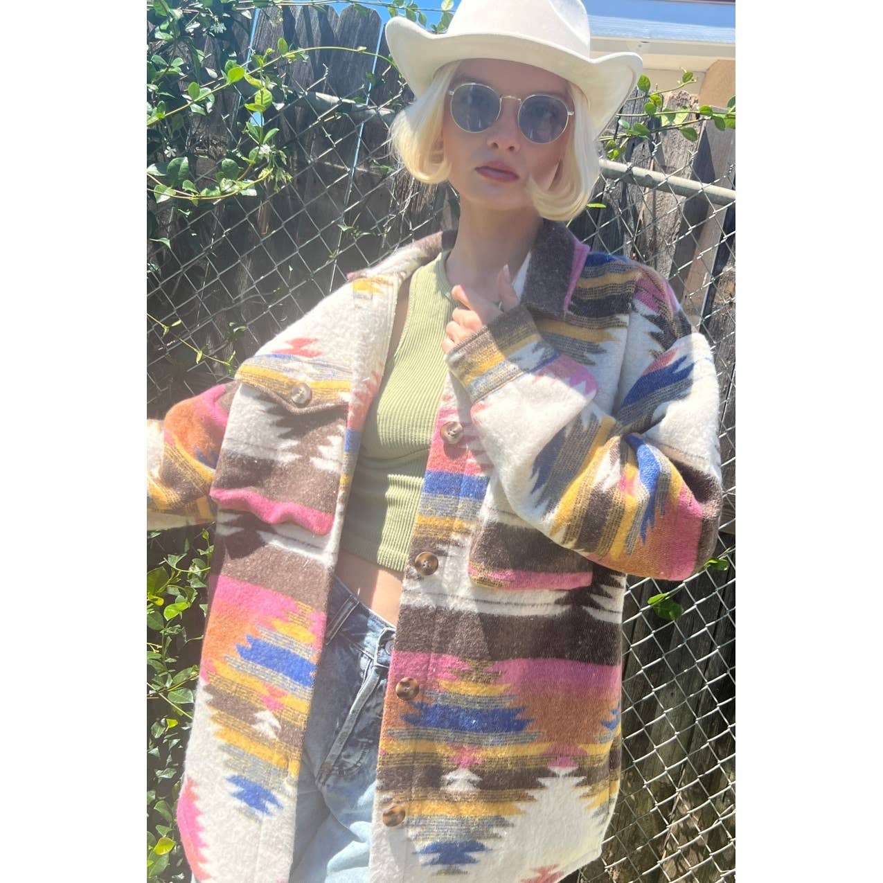 Mapcie - Wholesale Jacket - Women's - AZTEC JACQUARD SHACKET WITH POCKET13