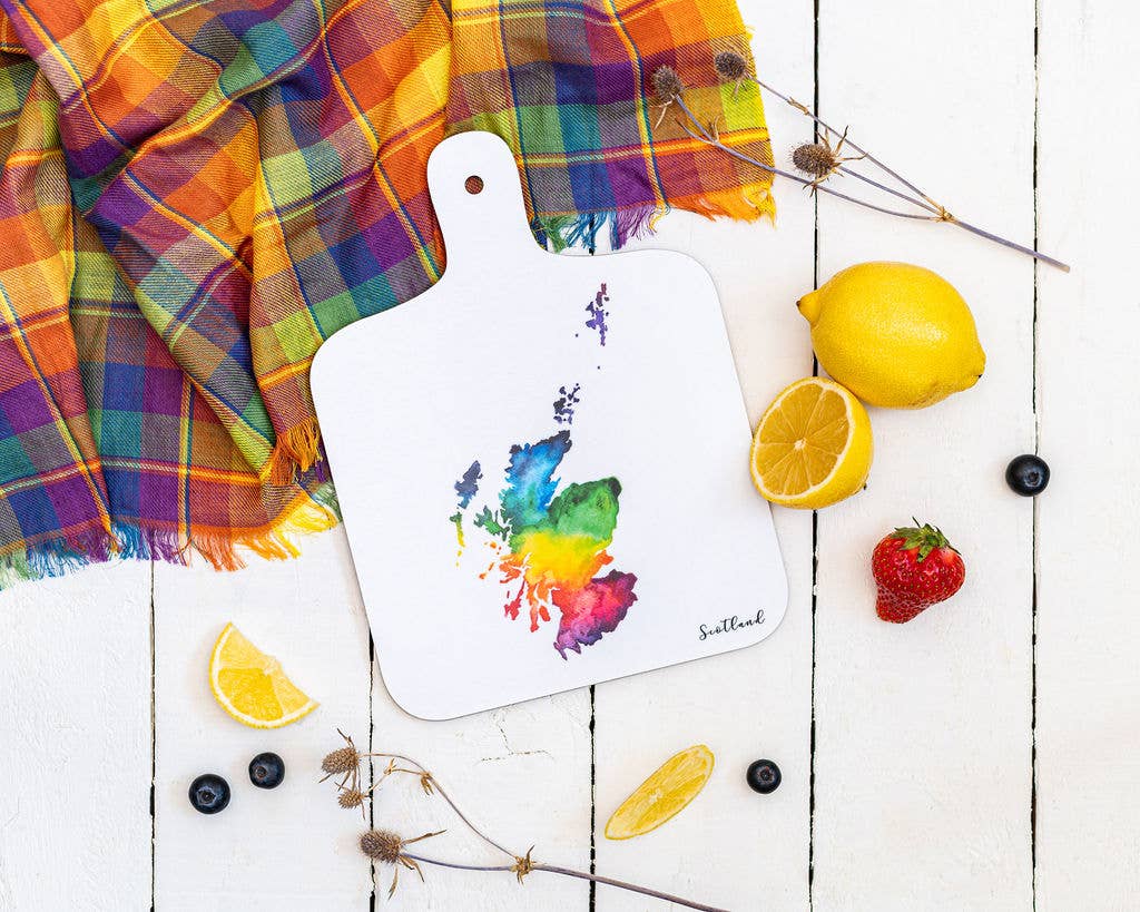 Sarah Leask Studio – wholesale Cutting board – Scotland Map Mini Chopping Board 2