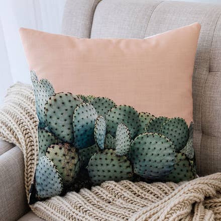 Cojín rubor Prickly Pear, cojín Desert, Navidad para venta al por mayor de AURE