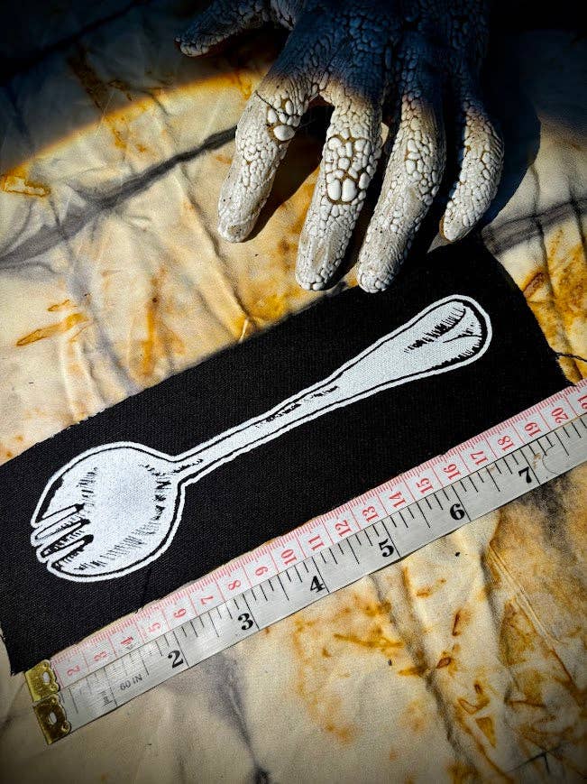 Three Raccoons - Wholesale Patch - spork sew on patch or pocket.1