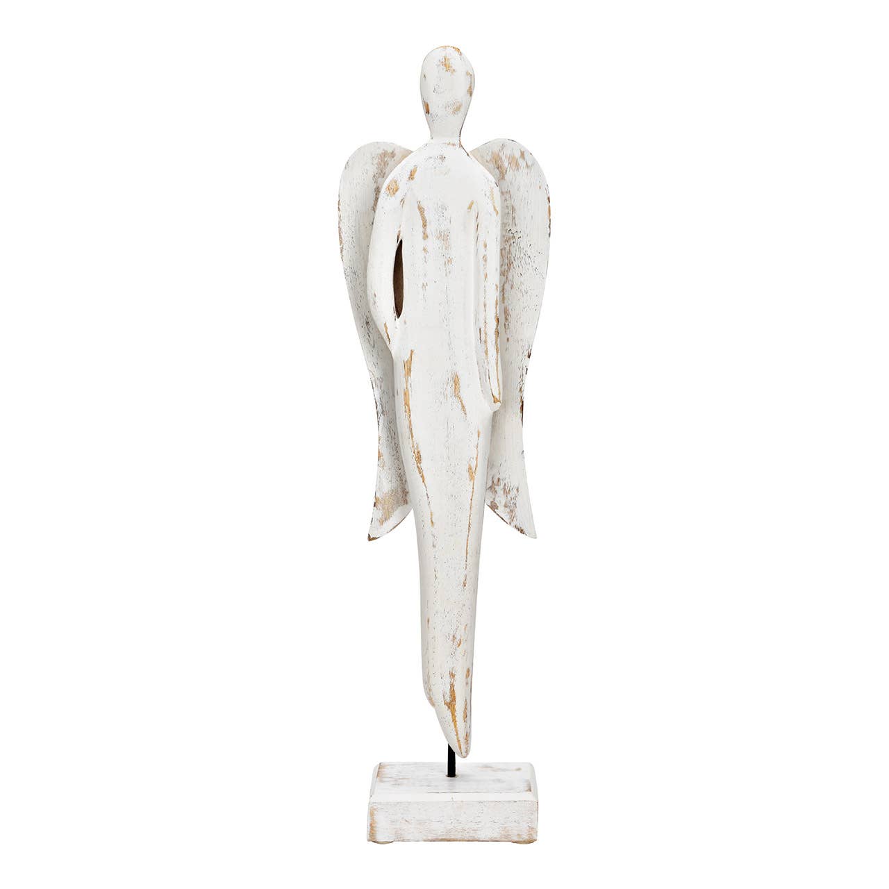 Wurm - Wholesale Decorative Figurine - Standing angel made of mango wood white (W/H/D) 16x59x10cm0