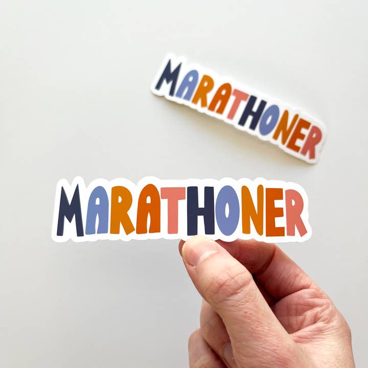Marathoner Sticker for wholesale by Keegsie Running