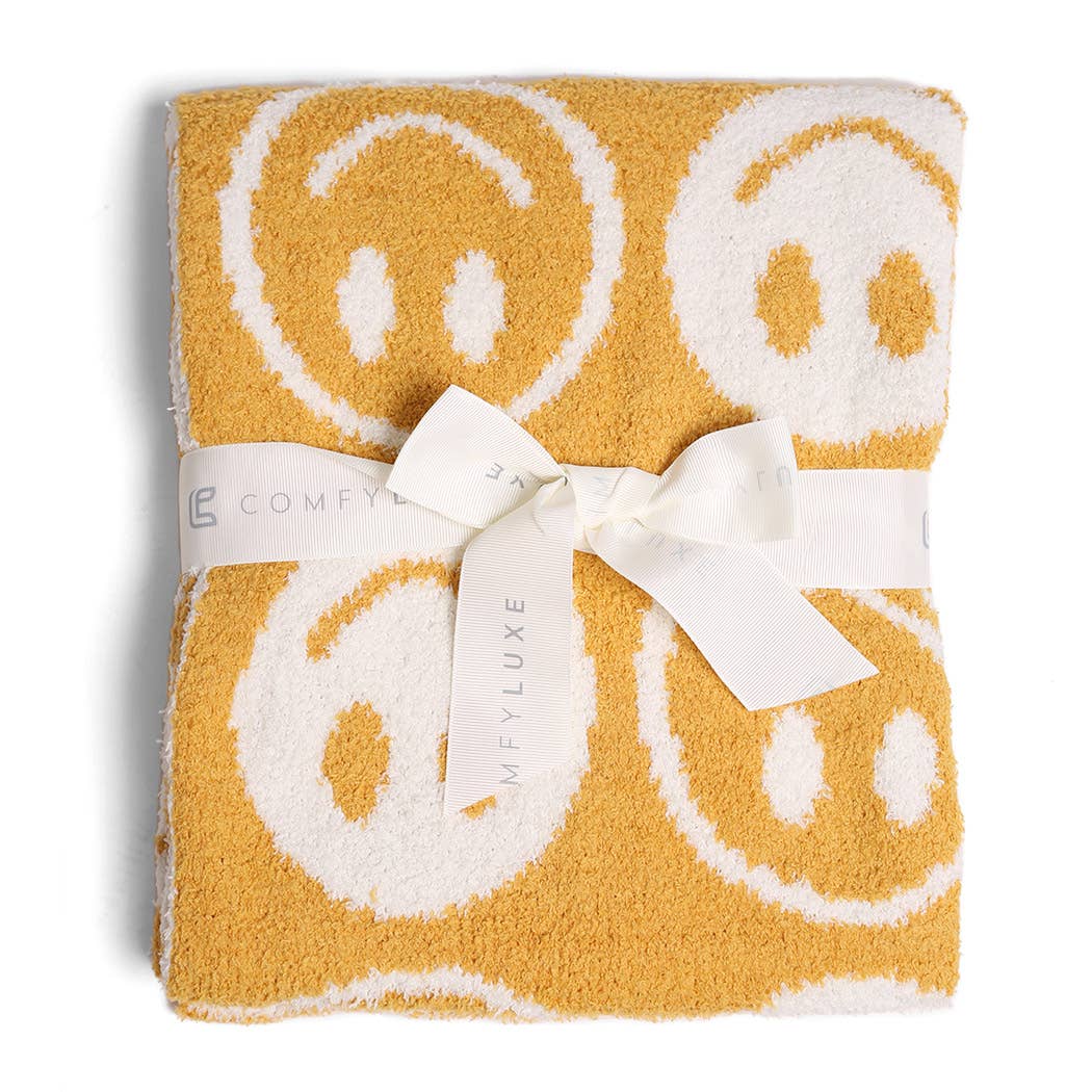 Fashion City – Engroshandel Sengetæppe - Børn og baby – Gentagne Happy Face Pattern Kids Throw Blanket9