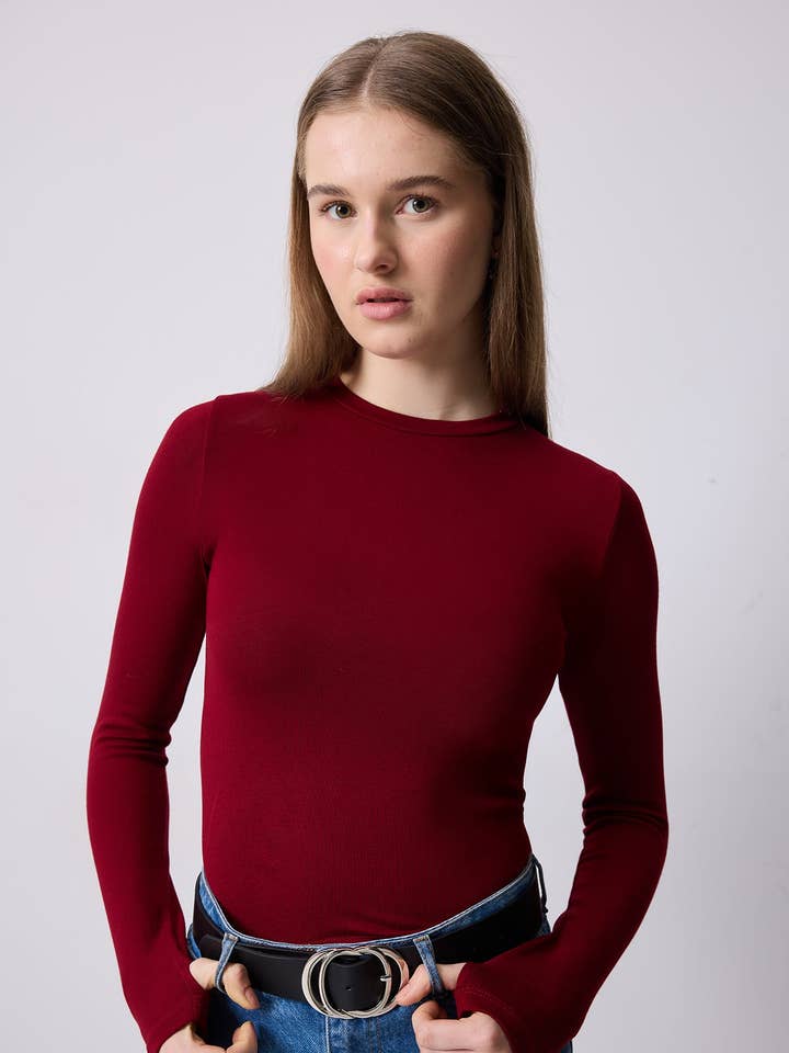 ESSENTIAL LONG SLEEVE MODAL BODY for wholesale by Touché Privé