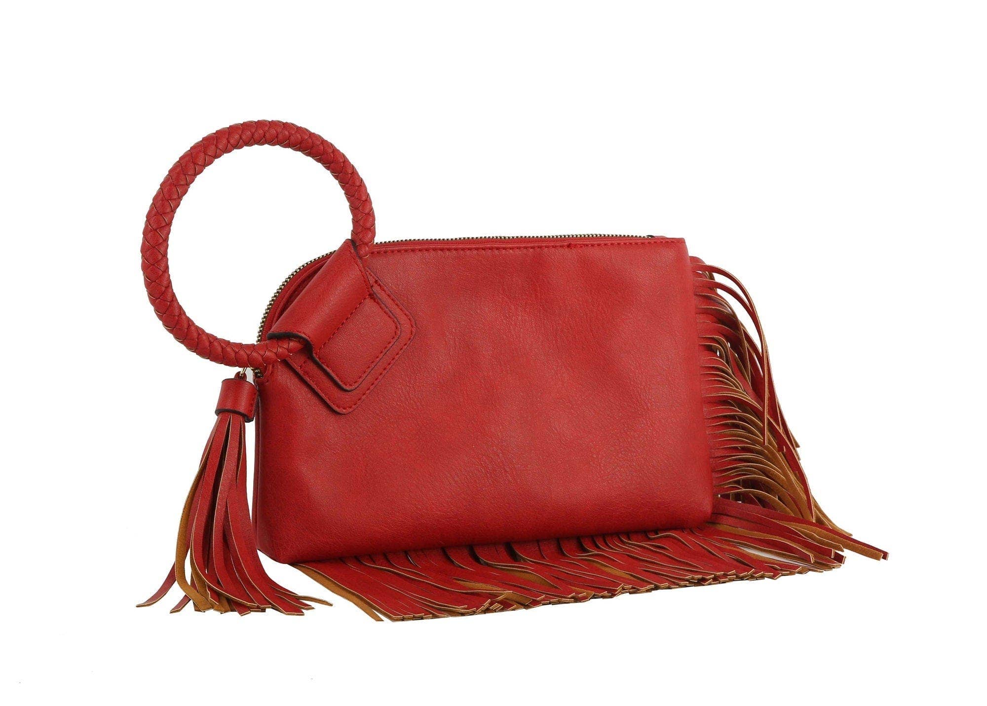 MiMi Wholesale - Wholesale Clutch Bag - Women's - JY0378 Fringe Soft Vegan Leather Wristlet/Clutch22