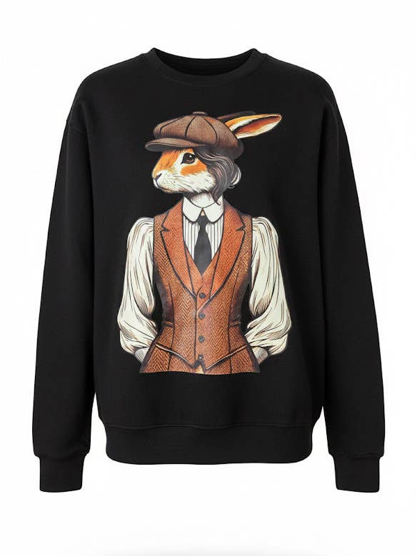 Sweatshirt Lily Peaky Preto por atacado de Pivoine Signature