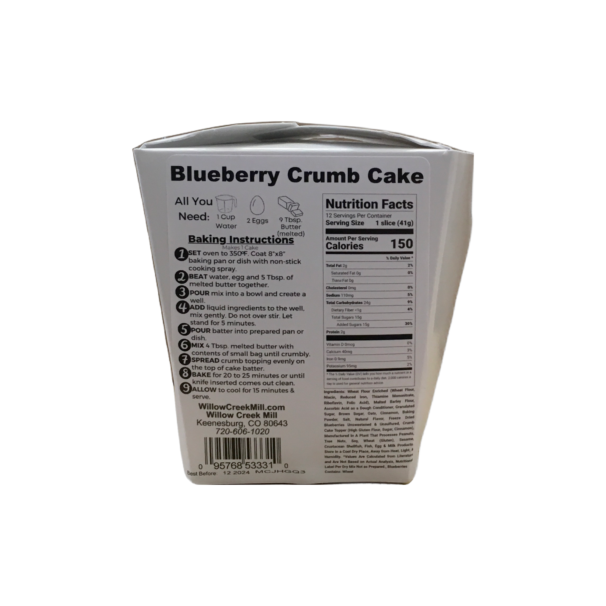 Willow Creek Mill - Wholesale Cake Mix - Willow Creek Mill Blueberry Crumb Cake Mix2