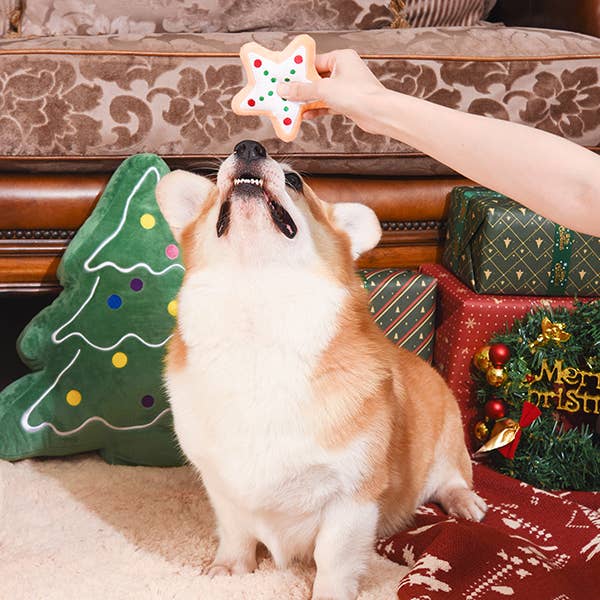 Hugsmart Products Inc - Wholesale Pet Plush Toy - Dog - HugSmart Pet - Happy Woofmas | Milk & Cookies - Plush Toy